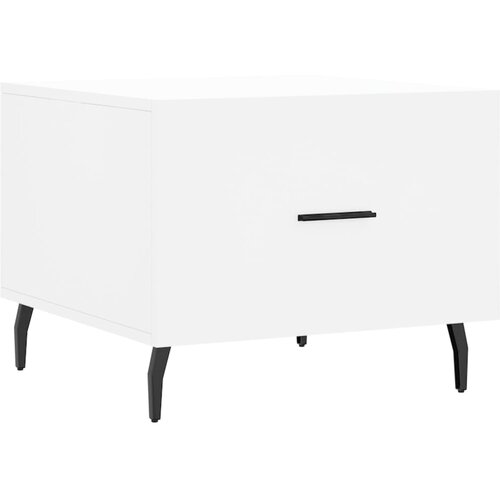 Maison Chic Klubska mizica - kavna mizica - Nizka mizica bela 50x50x40 cm inženirski les, (21753972) Slike
