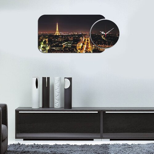 Wallity zidni sat YMS-60, 68x32 cm, 2 dela Slike
