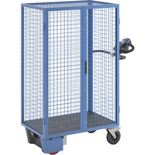eurokraft pro nivojski voziček z električnim pogonom, dvokrilna vrata, dxšxv 1470 x 740 x 1800 mm, svetlo modre barve Cene