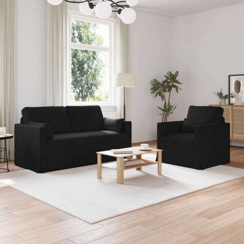 SOFA Kavč 2 pcs Črna Splo&scaron;ne dimenzije: 158 x 78 x 80 cm (&Scaron; x G x V), (5000143217) Cene