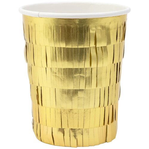 Meri Meri Papirnate jednokratne čaše u setu 8 kom Gold Fringe Party – Cijene