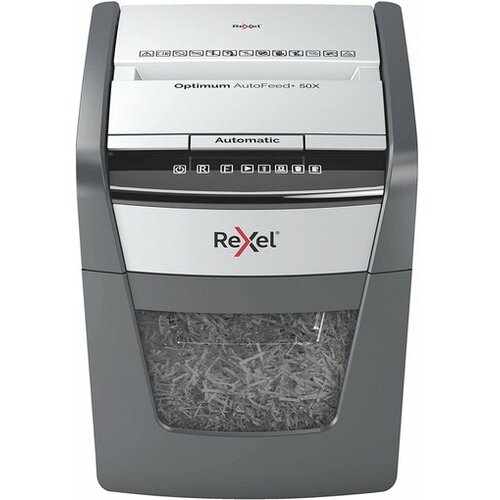 Rexel Optimum AutoFeed+ 50X paper shredder Cross shredding 55 dB 22 cm Black, Grey Cijene