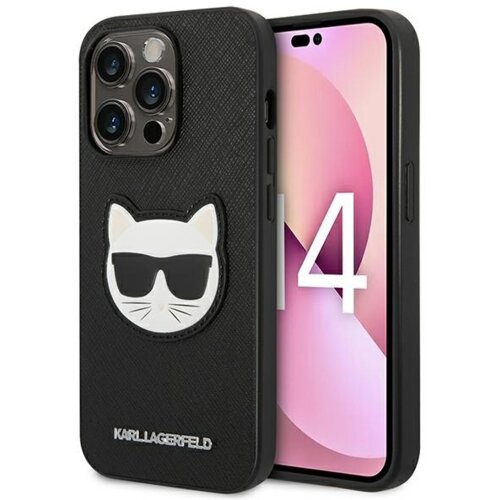 Karl Lagerfeld KLHCP14XSAPCHK za iPhone 14 Pro Max črna za&amp;scaron;čita - Choupette Head Slike