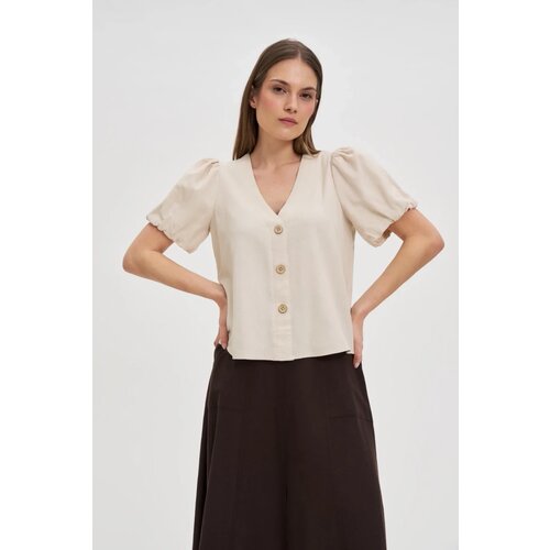 Marisse Beige Viscose And Linen Shirt Cijene