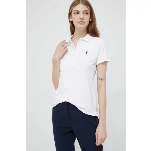 Polo Ralph Lauren Polo majica za žene, boja: bijela, s ovratnikom