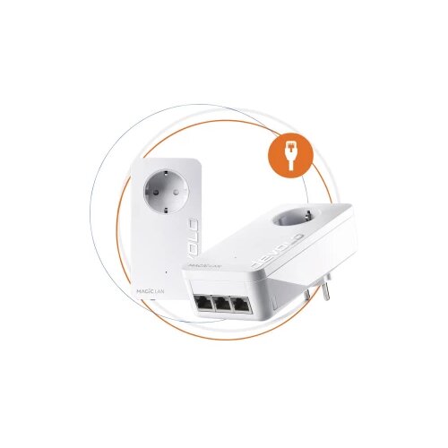 DEVOLO Magic 2 LAN triple Starter Kit Powerline početni komplet 8510 DE, AT Powerline 2400 MBit/s Slike