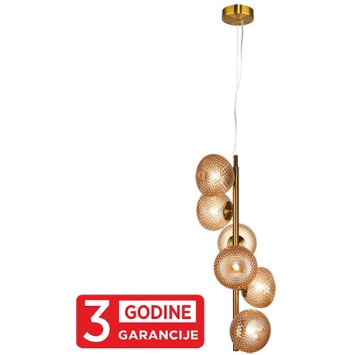 Mitea Lighting Visilica staro zlato PRISMA MAP9526-6A 6xG9 + amber 3Y Cene