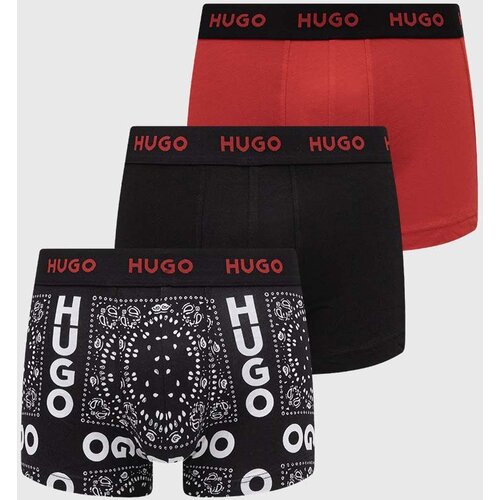 Hugo Boksarice 3-pack mo&amp;scaron;ki, rdeča barva Slike