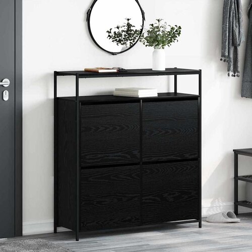  Ormar za cipele Crni hrast 100 x 34 x 112 cm Konstruirano drvo Cene