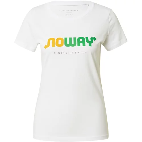 EINSTEIN & NEWTON Majica 'No Way' žuta / zelena / bijela