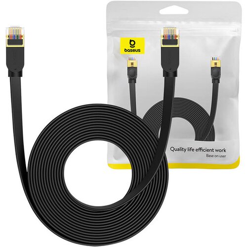 Baseus Cat 7 UTP Ethernet RJ45 Cable Flat 8 m črna Cene