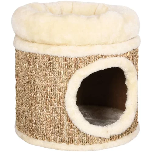 vidaXL Kućica za mačke s luksuznim jastukom 33 cm od morske trave