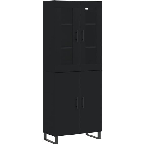 Maison Chic Visoka Komoda - Predalnik črna 69,5x34x180 cm inženirski les, (21716603) Cene