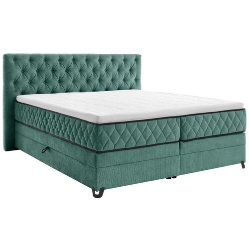 Modern Living Postelja Boxspring Carmen, Turkizna, 180x200 Slike