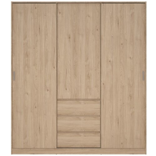 Tvilum Ormar u dekoru hrasta s kliznim vratima u prirodnoj boji 177x200x60 cm Naia – Cijene