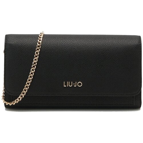 Liu Jo Torbe XL BIFOLD W CHAIN Črna Cene