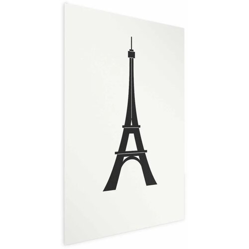  Plakat - Eiffel Tower Simple Black-and-White Graphic 21x30 Bez okvira Cijene