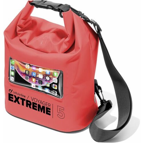 Cellular Line vodotesna torba EXTREME 5 litrov, rdeča Slike
