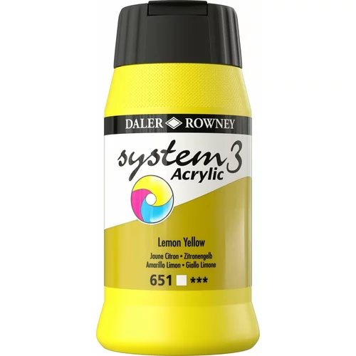 DALER ROWNEY System3 Akrilna boja 500 ml Lemon Yellow