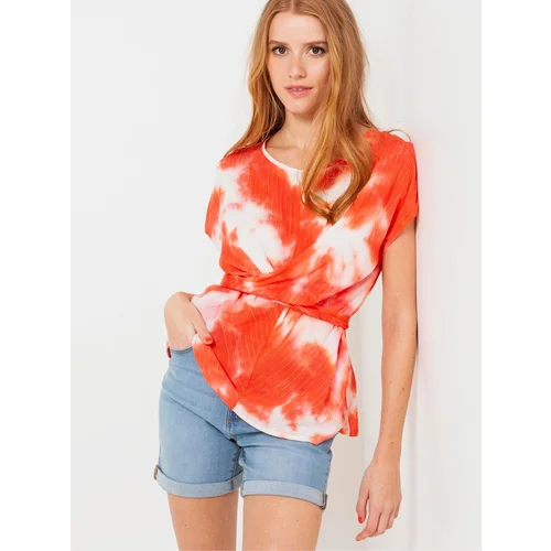 Camaieu Red Batik Blouse - Women