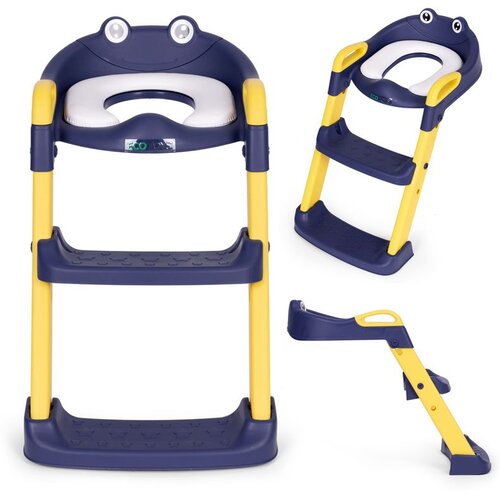 ECO TOYS WC daska za djecu sa stepenicama i ljestvama, plava, Slike