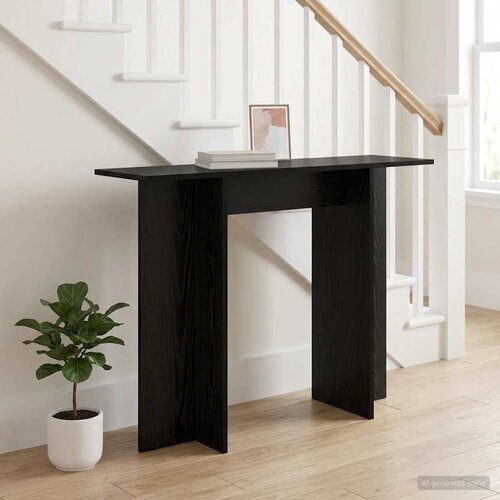  Konzolni stol Crni hrast 100 x 30 x 75 cm Konstruirano drvo Cene