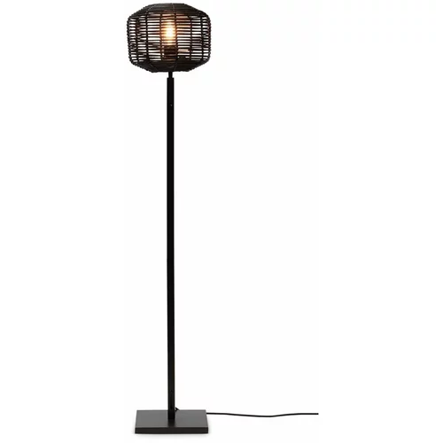 Good&Mojo Črna stoječa svetilka s senčnikom iz ratana (višina 130 cm) Tanami –
