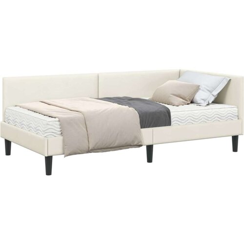  Kutni krevetni okvir s madracem Ostalo 2 pcs Krema Bar&amp;scaron;un Slike