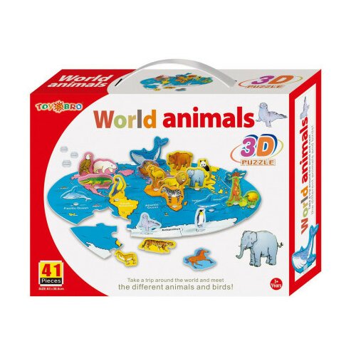  Slagalica 3D životinje sveta ( 01-536000 ) Cene