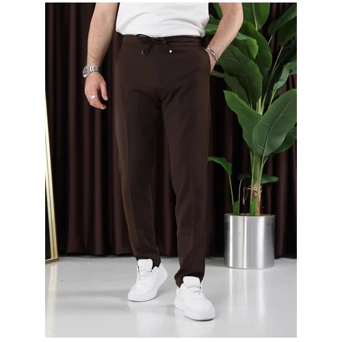 Dewberry 15728 Slim Fit Jogger Mens Trousers-COFFEE