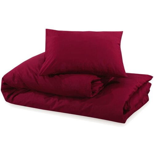  Set posteljine za poplun bordo 140 x 200 cm lagana mikrovlakna Slike