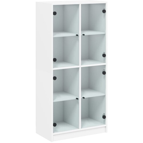 Maison Chic Visoka omara - Komoda - Predalnik z vrati bela 68x37x142 cm inženirski les, (21720415) Cene