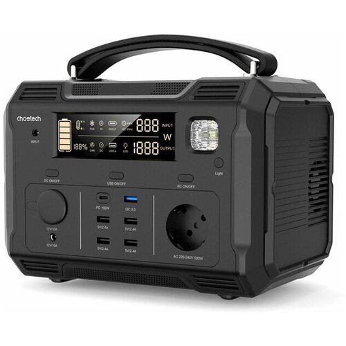 Choetech prenosna polnilna postaja 500W BS004 01.01.04.XX-BS004-EU-BK Slike