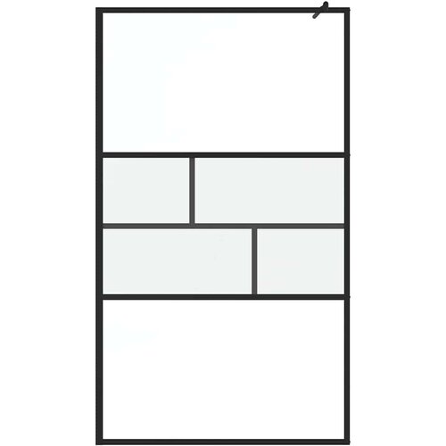  Zid za walk-in tu&amp;scaron; Crna 80 x 195 x 0.5 cm Staklo i aluminij Slike