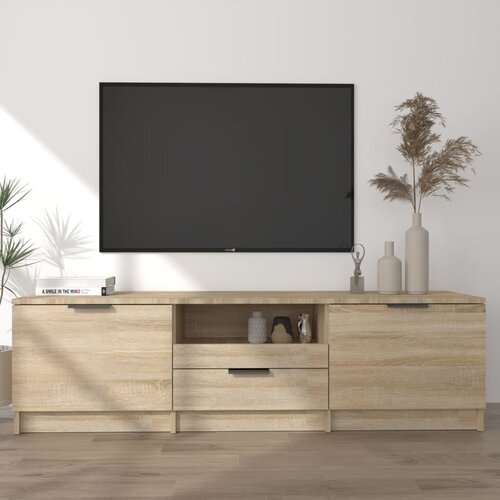 vidaXL TV omarica sonoma hrast 140x35x40 cm konstruiran les Cene