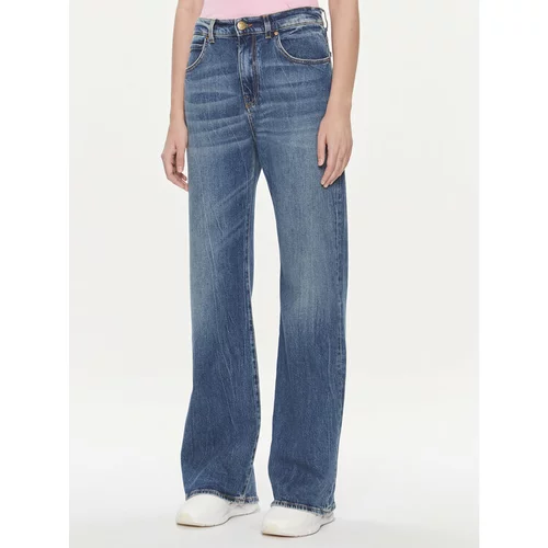 Pinko Jeans hlače Wanda 101733 A1LP Modra Wide Leg