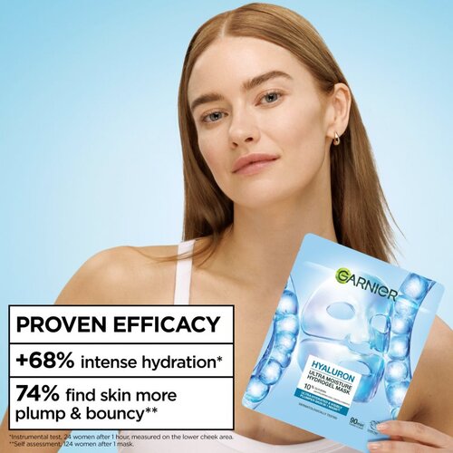 Garnier Hyaluron hidrogelna maska za obraz 1 kos Slike
