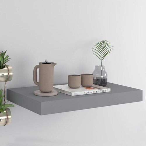 vidaXL Plutajuća zidna polica siva 40 x 23 x 3,8 cm MDF Cijene