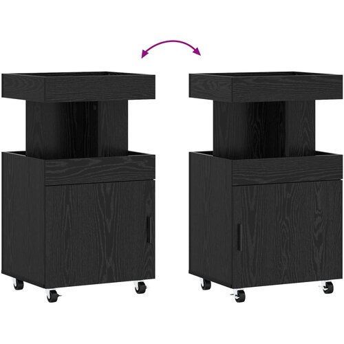  kolica Crni hrast 50 x 41 x 89 cm Konstruirano drvo Slike