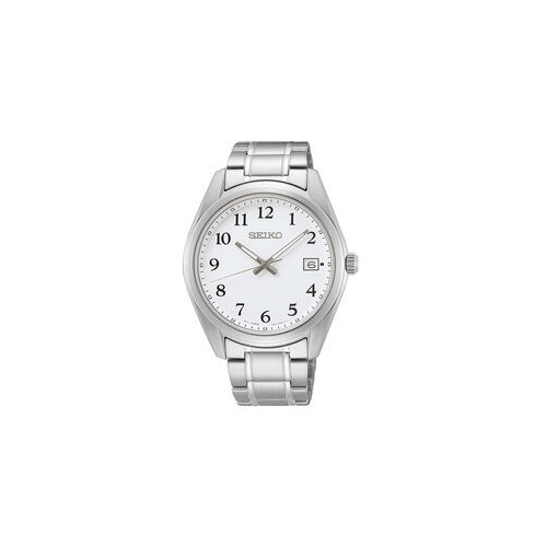 Seiko Ročna ura Classic Quartz SUR459P1 Srebrna Slike