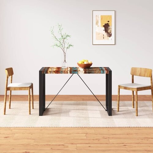  Blagovaonski stol od masivnog obnovljenog drva 120 cm - Crna 120 x 60 x 76 cm 1 masivno obnovljeno drvo Slike
