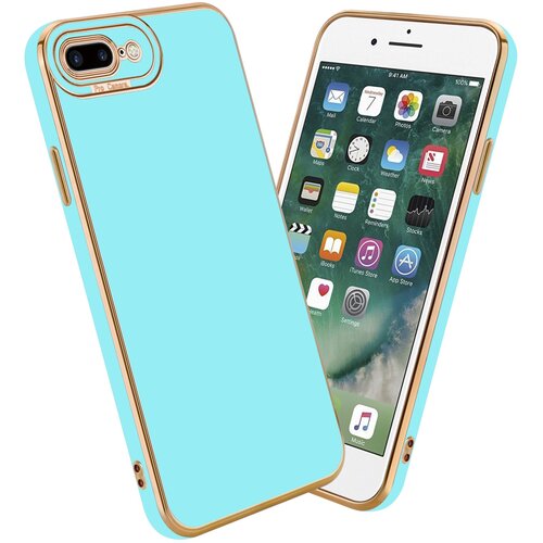 Cadorabo Ohišje, združljiv z Apple v sijajni turkizni - Rose Gold - Zaščitni pokrov iz fleksibilnega silikona TPU in z zaščito pred kamero, (20593218) Cene