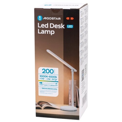 Aigostar prigu&amp;scaron;iva LED punjiva stona lampa sa dodirnim upravljanjem 3W/5V 1800 mAh Slike