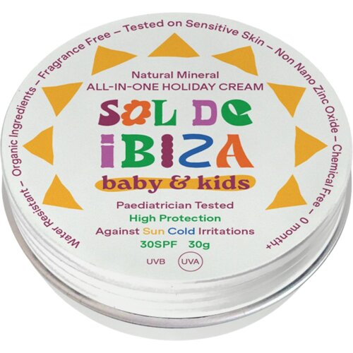 Sol de Ibiza Baby & Kids Organic Mineral All-In-One Holiday Cream SPF 30 - 30 g Cene