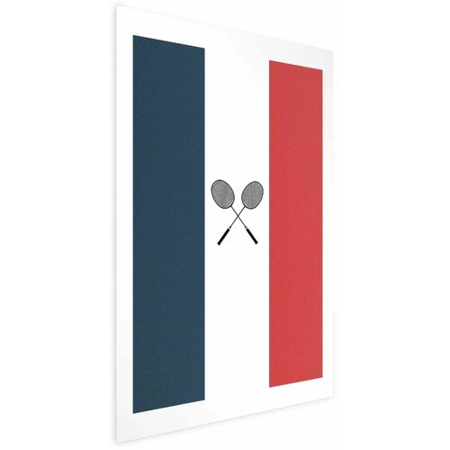  Plakat - French Flags and Black Badminton Rackets 60x90 Bez okvira s margom Cijene