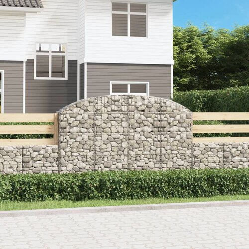  Gabionska ko&amp;scaron;ara s lukom 200x30x120/140 cm pocinčano željezo Slike