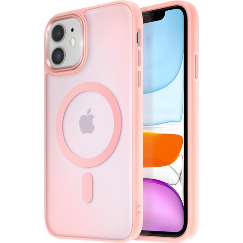 AVIZAR Ohišje MagSafe za iPhone 11 Hrbtna podloga Frosted Obris, Roza, (5000010154) Cene