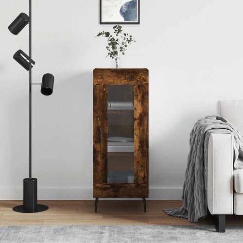 vidaXL Komoda boja dimljenog hrasta 34 5x34x90 cm konstruirano drvo Cijene