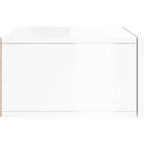  Zidni noćni ormarići 2 kom visoki sjaj bijeli 35x35x20 cm Slike