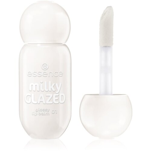 Essence milky GLAZED tonirani balzam za ustnice s sijajem odtenek 01 Sheeriously Creamy 4 ml Slike